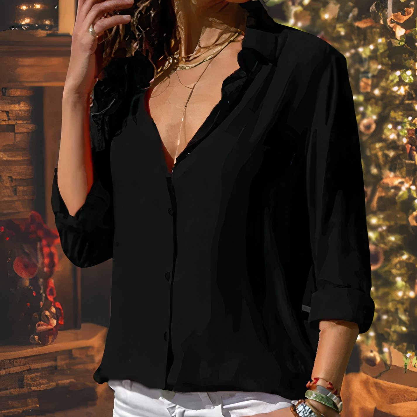Chic Lightweight Women's Blouse