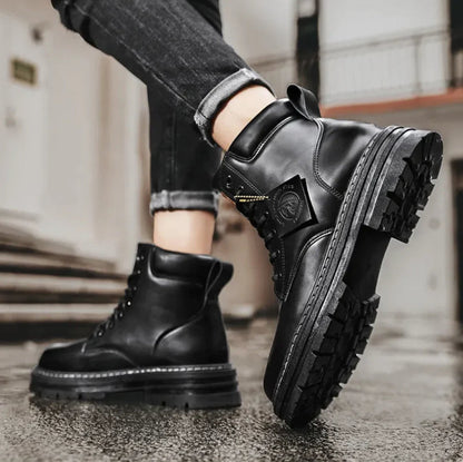 Waterproof Men's High Top Leather Hiking Boots
