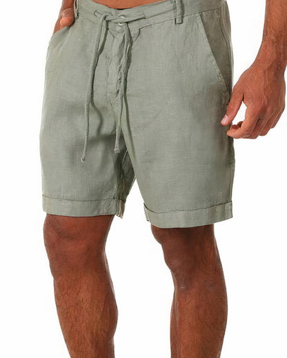 Relaxed Fit Men's Summer Linen Shorts