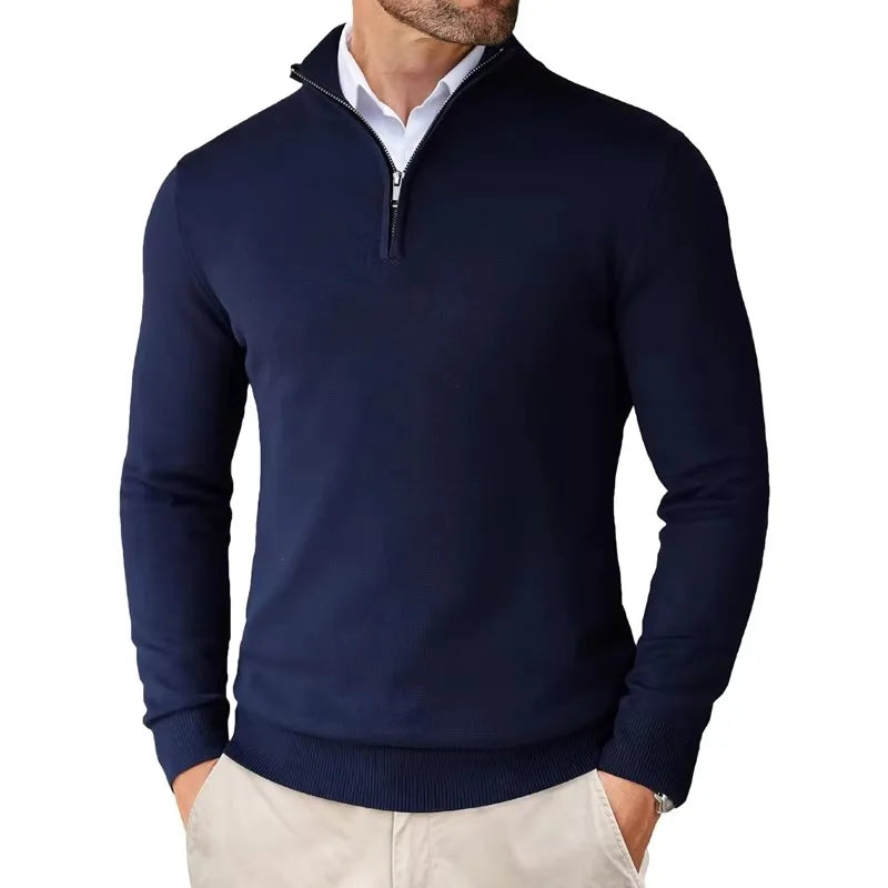 Classic Fit Men's Soft Zip Sweater