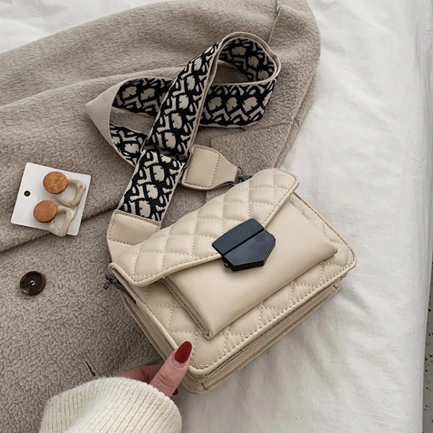 Eco Friendly Quilted Cross Body Handbag