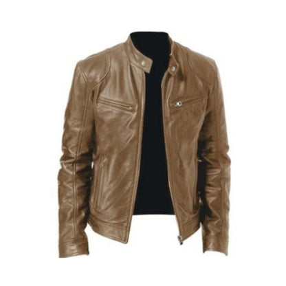 Vintage Style Men's Leather Coat