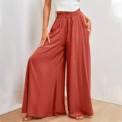 Flowy Maxi Skirt with Elastic Waist and Pockets