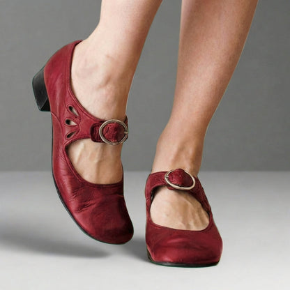 Elegant High Heel Mary Jane Shoes with Buckle Strap