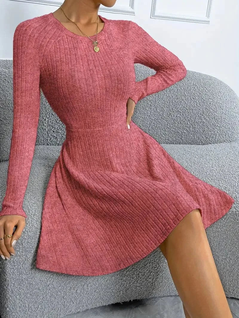 Classic Fit Women's Long Sleeve Knit Dress