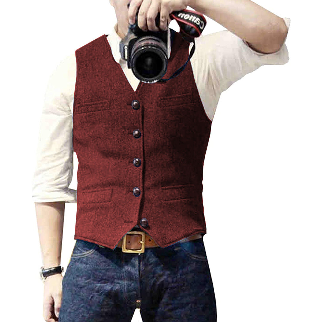 Classic Blue Jean Waistcoat - Olytrend