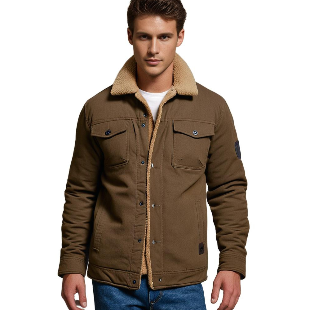 Warm Fleece Lined Men's Coat