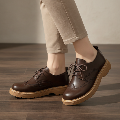 Classic Lace-up Oxford Women's Shoe - Pexav