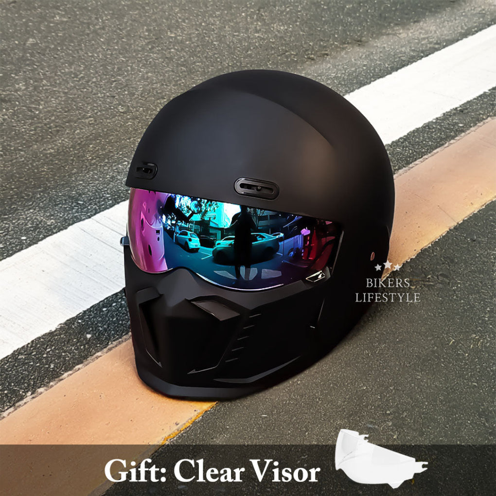 Retro Pilot Motorcycle Helmet –  DOT and ECE Approved, Timeless Look 1