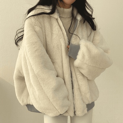 Warm Women's Reversible Hooded Parka Coat