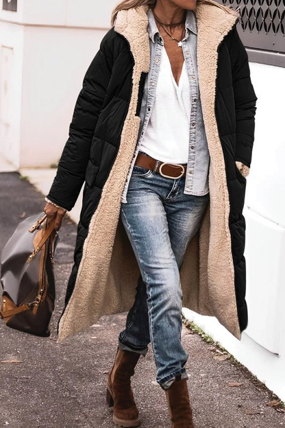 Warm Reversible Padded Winter Coat - Nocini