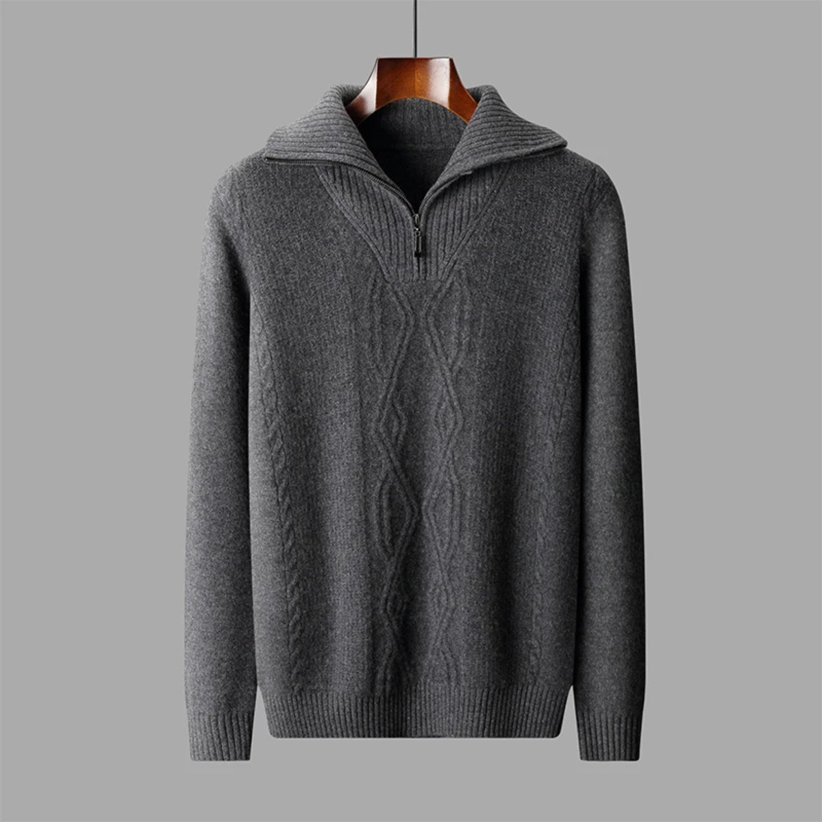 Soft Mens Cable Knit Cashmere Sweater