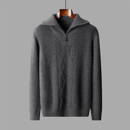 Soft Mens Cable Knit Cashmere Sweater