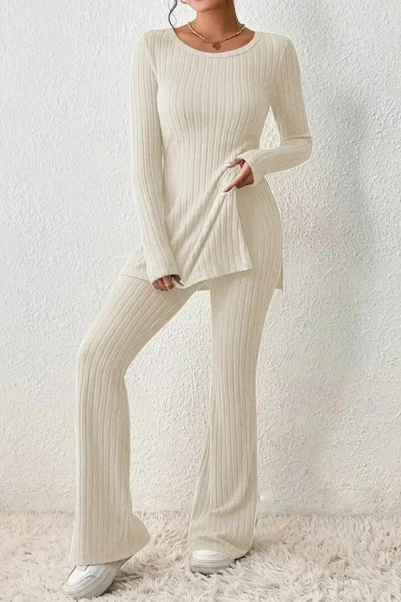 Cozy Women's Knit Top and Legging Set - Nocini