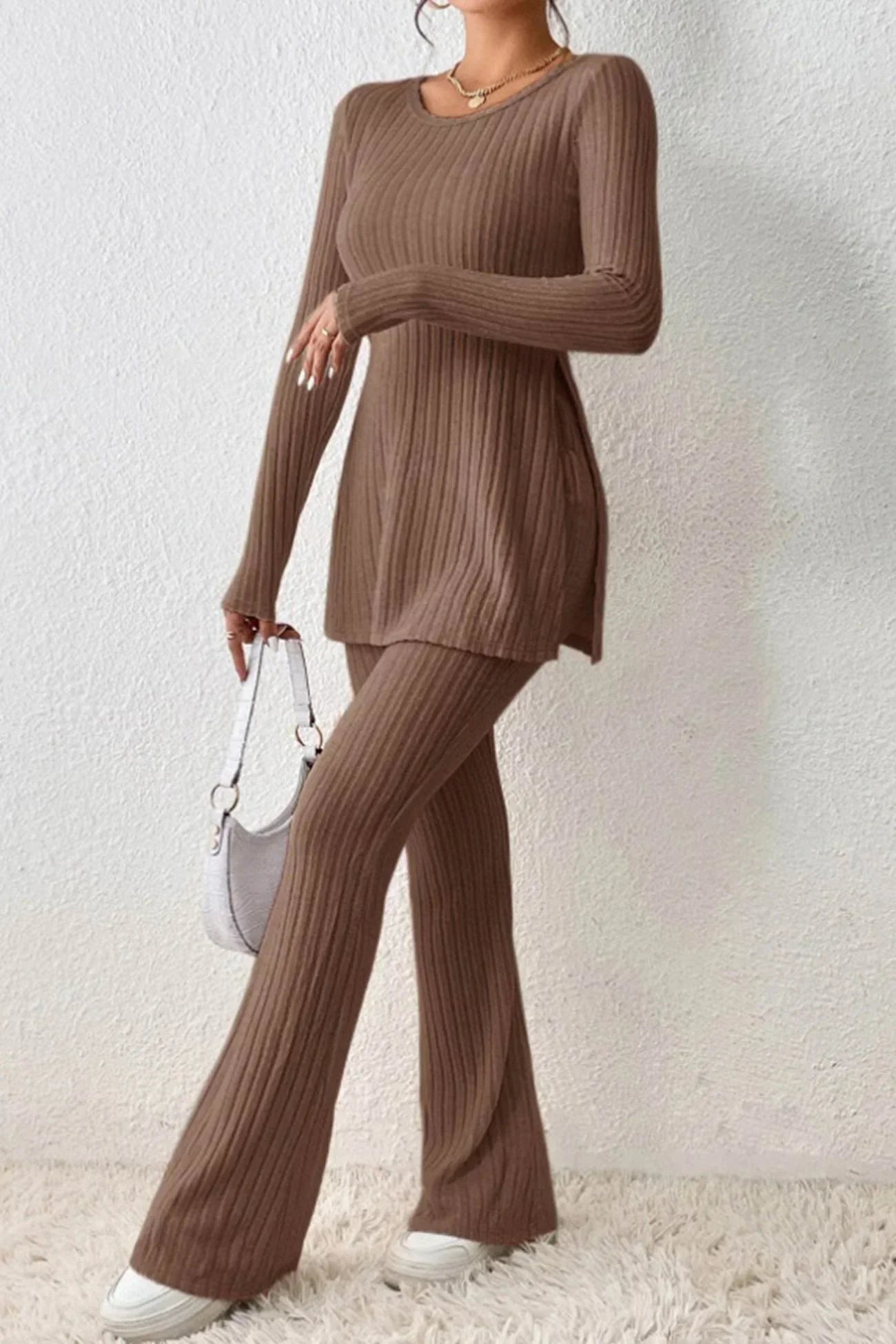 Cozy Women's Knit Top and Legging Set
