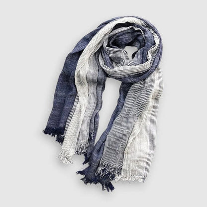 Soft Fringed Striped Fashion Scarf - Nocini