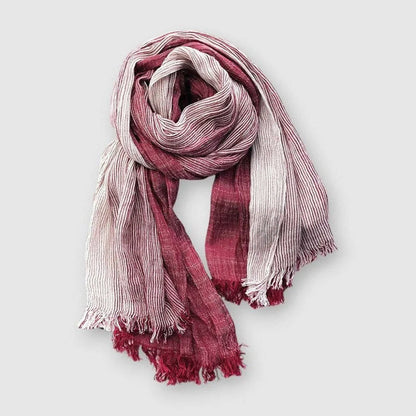 Soft Fringed Striped Fashion Scarf