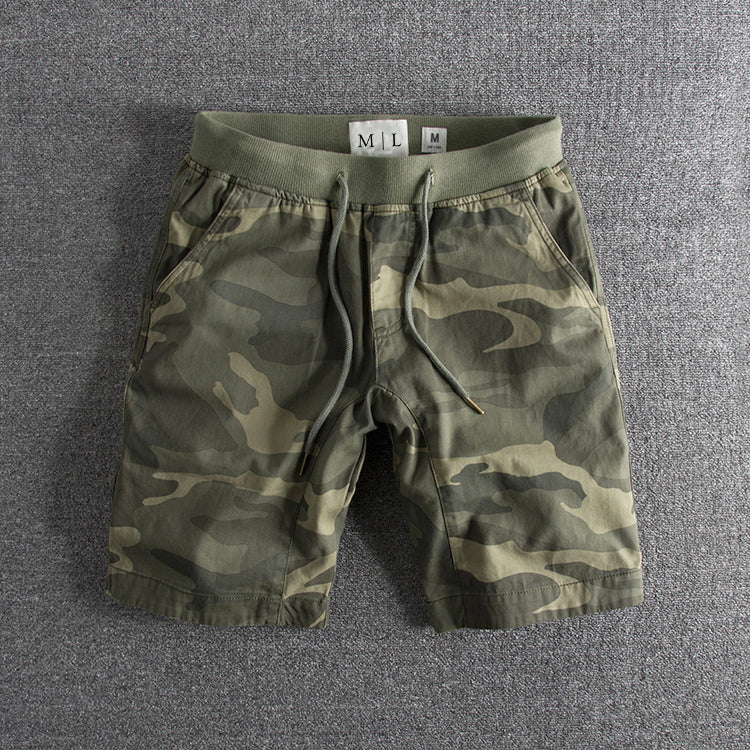 Comfortable Casual Cotton Shorts with Elastic Waist - Nocini
