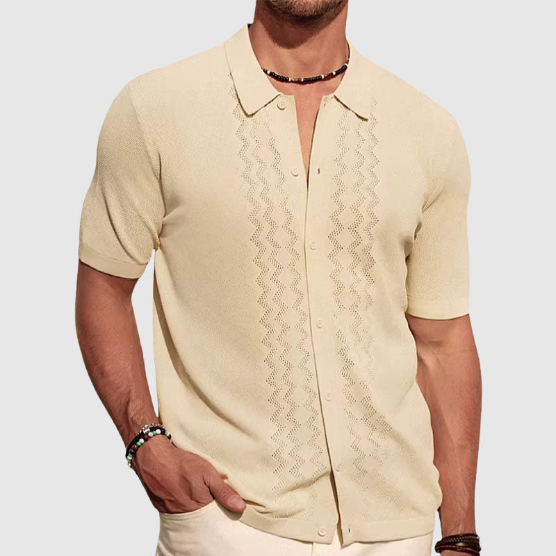 Casual Short Sleeve Men's Soft Cotton Shirt