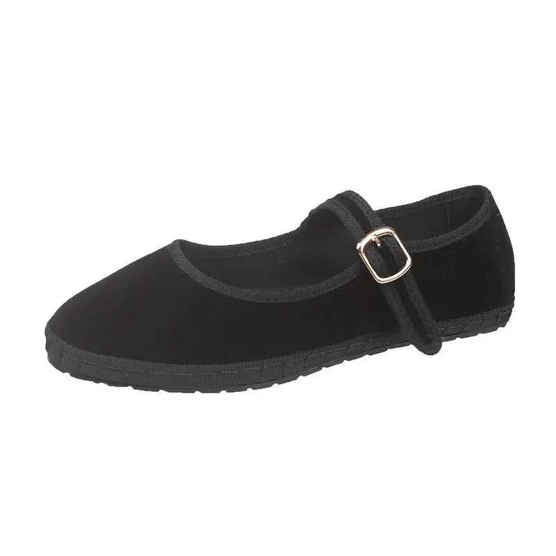 Classic Black Comfort Ballet Shoes for Women