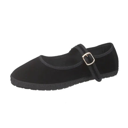 Classic Black Comfort Ballet Shoes for Women