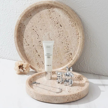 Natural Marble Serving Tray With Polished Finish - Nocini