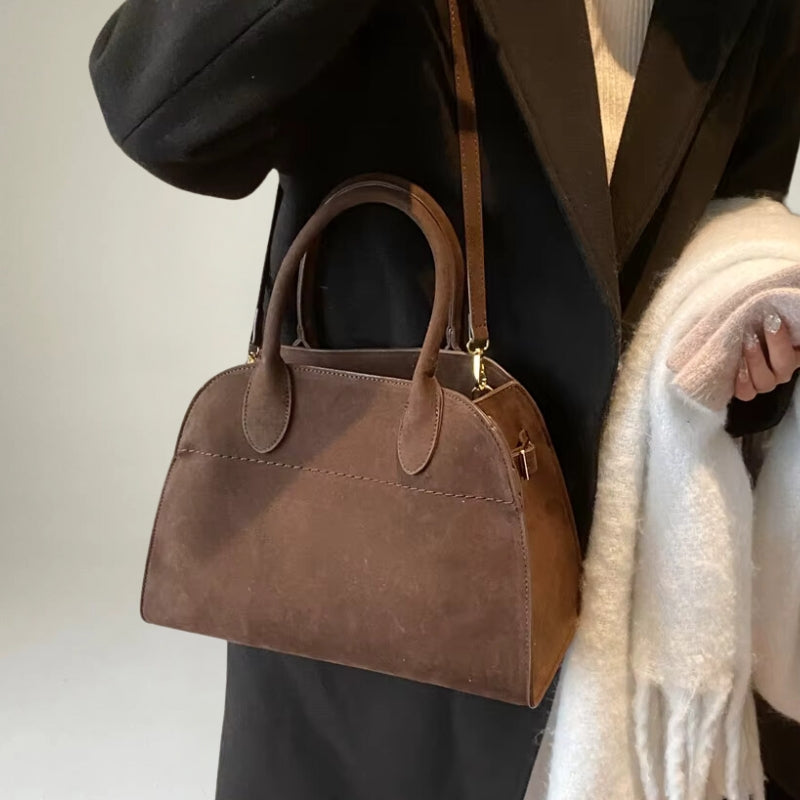 Classic Leather Tote Bag with Removable Strap - Nocini