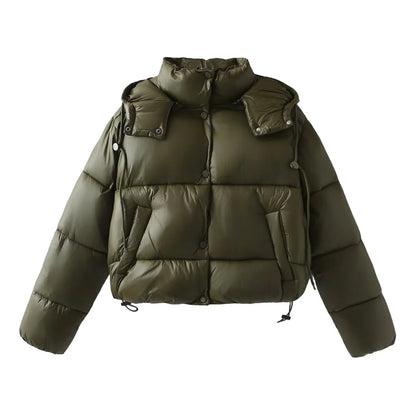 Warm Winter Puffer Coat with Hood