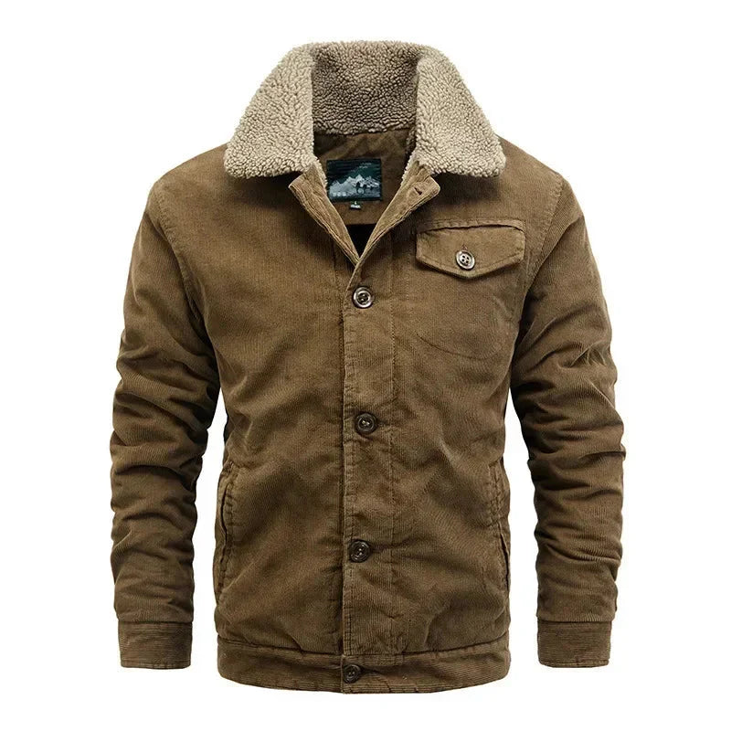 Warm Corduroy Jacket for Men - Soft Relaxed Fit - Nocini