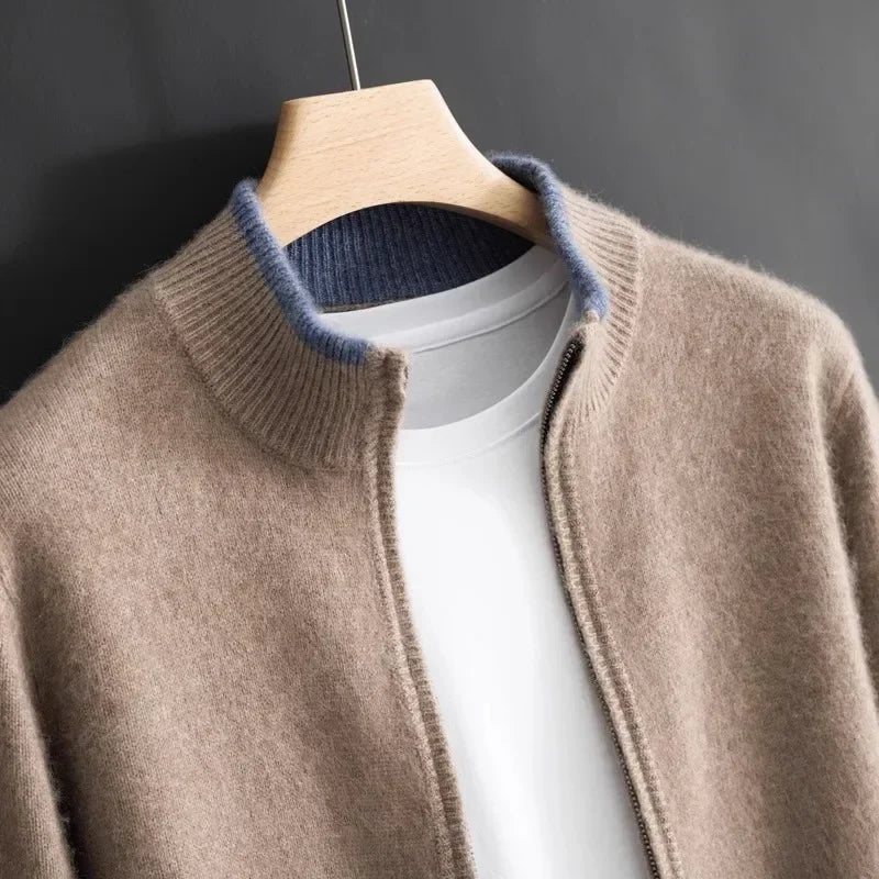 Classic Crew Neck Zip Jacket - Nocini