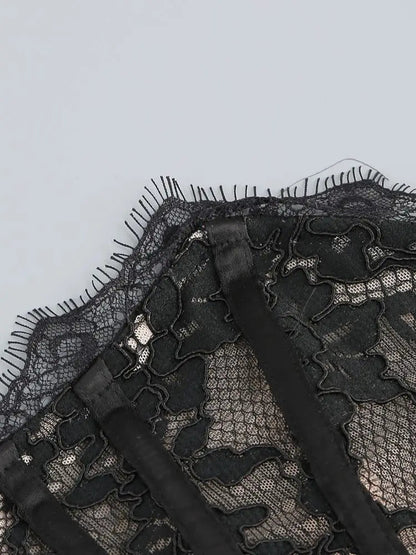 Pretty Lace Corset Party Dress