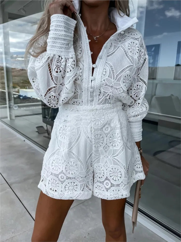 Elegant Floral Women's Summer Set