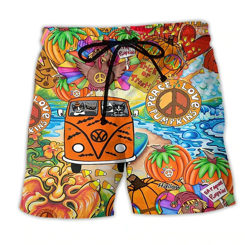 Men's Quick Dry Beach Shorts – Comfort Fit – Elastic Waist