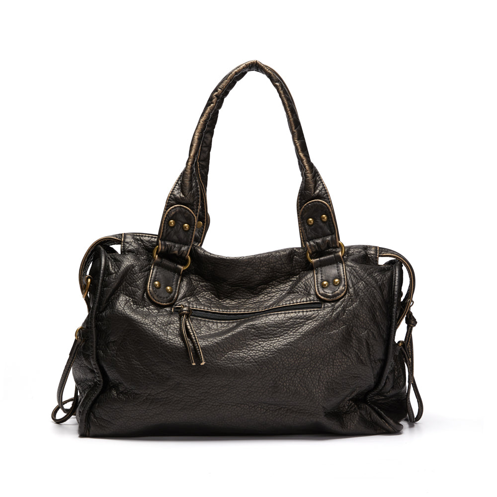 Stylish Faux Leather Tote Shoulder Bag