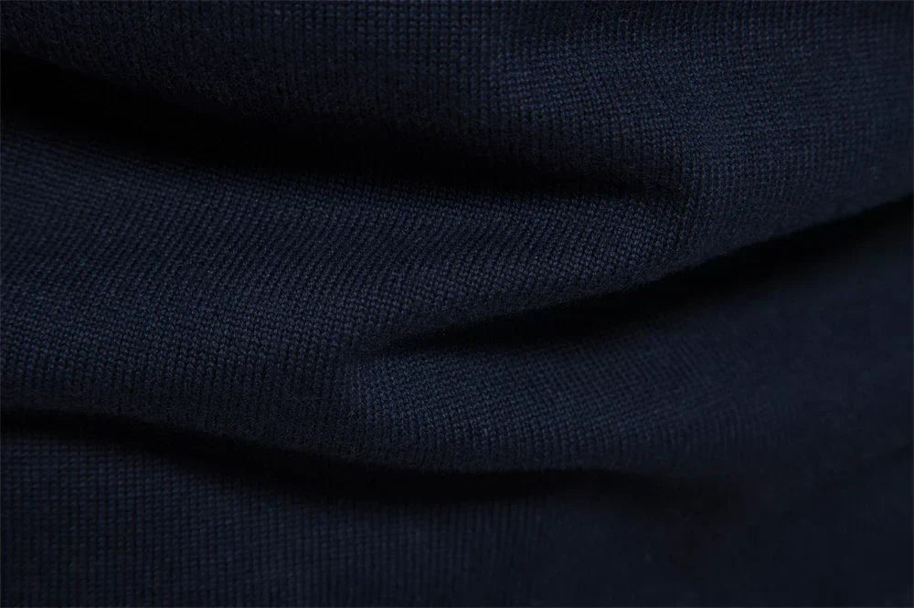 Classic Crew Neck Zip Sweater