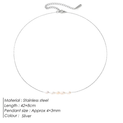Elegant White Pearl Choker Necklace