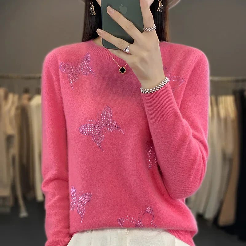 Colorful Floral Crew Neck Sweater