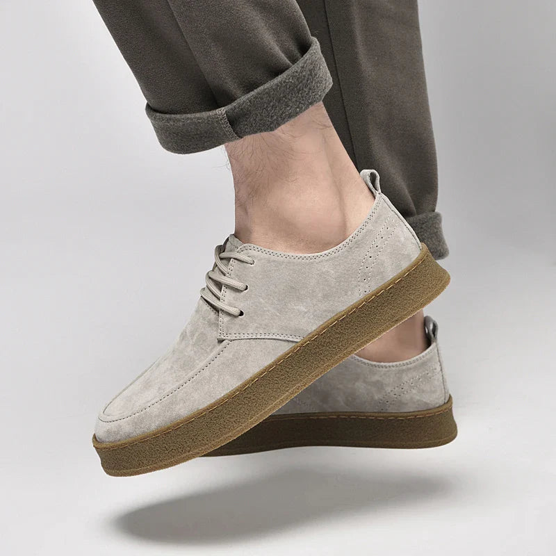 Luxury Brown Suede Leather Shoes