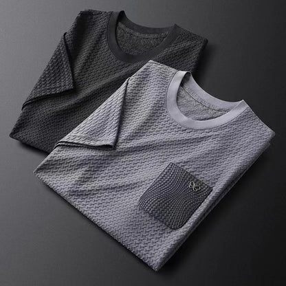 Textured Grid Pattern Shirt
