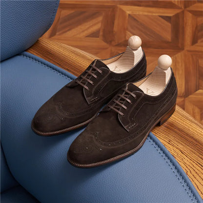 Luxury Suede Lace Up Shoes - Nocini
