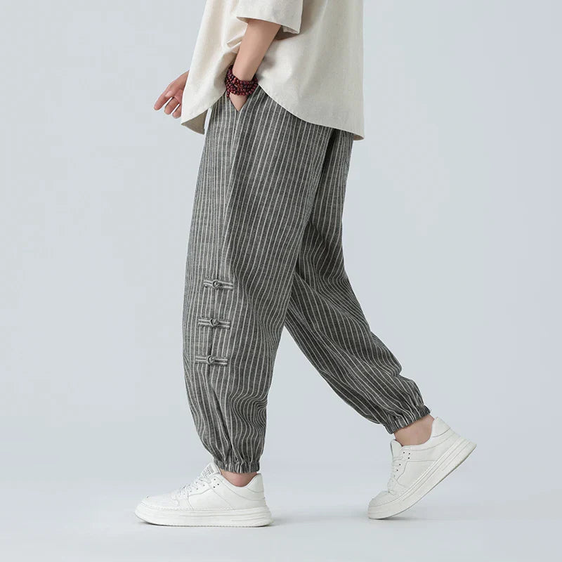 Comfortable Loose Fit Harem Pants | Casual Striped Pants