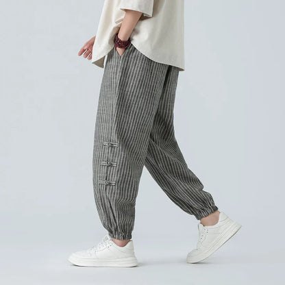 Comfortable Loose Fit Harem Pants | Casual Striped Pants