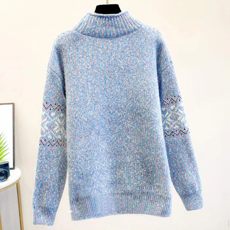 Cozy Winter Snowflake Pullover Sweater