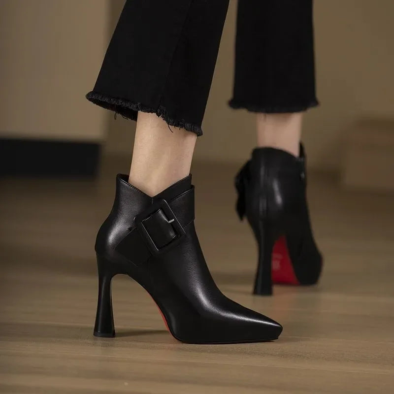 Chic Pointed Toe High Heel Boots - Nocini