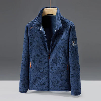 Warm Men's Fleece Coat with Zip Pockets