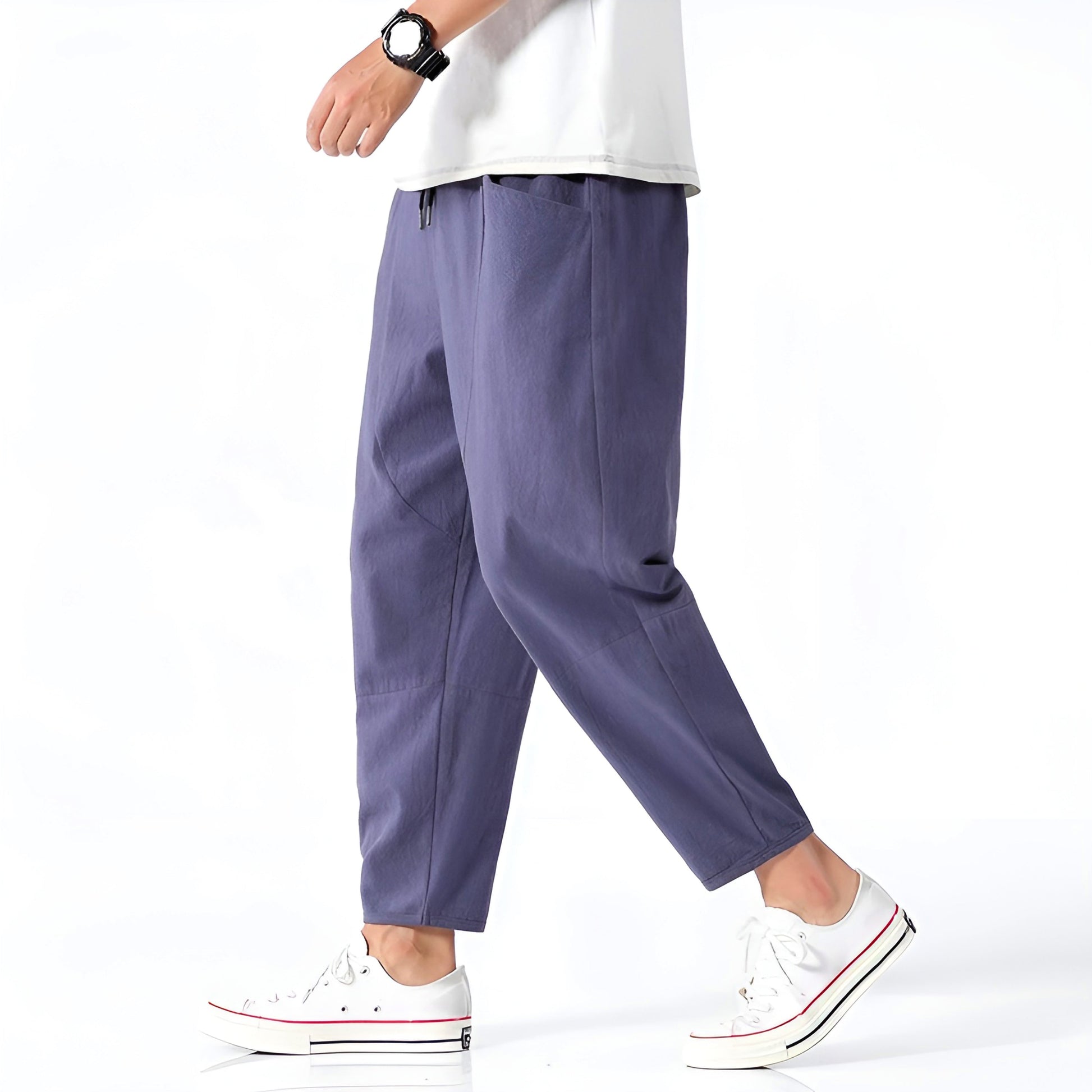 Casual Fit Short Cotton Trousers - Nocini