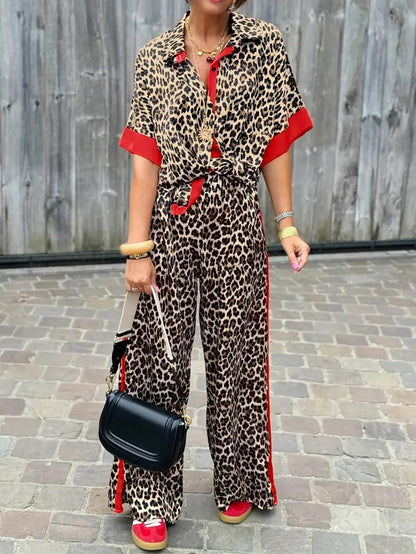 Comfortable Leopard Print Maxi Dress - Olytrend