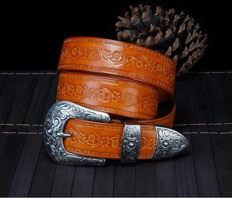 Rugged Metal Cowboy Belt
