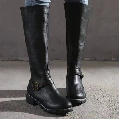 Tall Brown Leather Riding Boots
