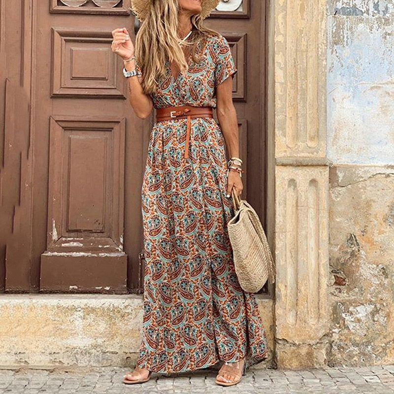 Unique Floral Maxi Dress